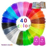 PLA Filaments for 3D Pens in 10 Colors, 20 Colors, And 40 Colors, Suitable for 3D Printing Pens, with a Diameter of 1.75 Mm, Each Color Measuring 3.0 meter, Includes Heat-Resistant Finger Caps And a Random Pattern Tracing Booklet - 图片 3