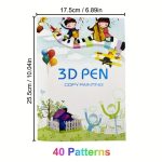 3D Drawing Book Featuring 40 Different Patterns, Perfect As a Birthday Or Christmas Gift, Complete with a Transparent Drawing Board for 3D Printing - 图片 2