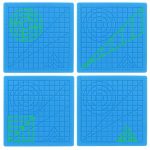 3D Pen Mat, 17.78X17.78 cm Silicone 3D Printing Pad with Geometric Templates, Includes 2 Finger Caps, Suitable for 3D Printing Drawing, Doodling, And 3D Printing - 图片 4