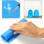 3D Pen Mat, 17.78X17.78 cm Silicone 3D Printing Pad with Geometric Templates, Includes 2 Finger Caps, Suitable for 3D Printing Drawing, Doodling, And 3D Printing - 图片 6
