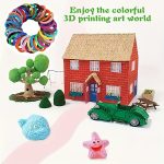 10/20/30 Color 3D Printer PCL Filament, Printing Filament, Zip Ties, Compatible with 3D Pens, 1.75mm Diameter, 10ft (3m) Per Color, 100/200/300ft (30/60/90m) Total, Random Colors, Low-Temperature Printing Range 60-100°C - 图片 3