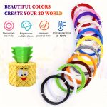 10/20/30 Color 3D Printer PCL Filament, Printing Filament, Zip Ties, Compatible with 3D Pens, 1.75mm Diameter, 10ft (3m) Per Color, 100/200/300ft (30/60/90m) Total, Random Colors, Low-Temperature Printing Range 60-100°C - 图片 4