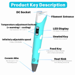 LCD Screen 3D Printing Pen Set | Multi-Mode Craft Tool with Complete Accessories - 图片 5