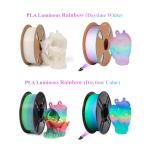 Luminous Rainbow Pla Filament Color Change Rainbow Multi Colored Flexible 3D Printing 1Kg 1.75Mm 3D Printer Pla Filament"