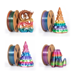 Shiny Multicolor Rainbow PLA Filament Fast Gradient Color Change 1.75mm Flexible 3d Printer Pla rainbow Filament - 图片 2