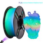 Luminous Rainbow Pla Filament Color Change Rainbow Multi Colored Flexible 3D Printing 1Kg 1.75Mm 3D Printer Pla Filament" - 图片 8