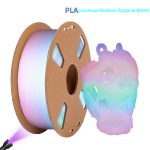 Luminous Rainbow Pla Filament Color Change Rainbow Multi Colored Flexible 3D Printing 1Kg 1.75Mm 3D Printer Pla Filament" - 图片 6