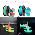Luminous Rainbow Pla Filament Color Change Rainbow Multi Colored Flexible 3D Printing 1Kg 1.75Mm 3D Printer Pla Filament" - 图片 2