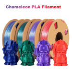 PLA Filament 1.75mm +/- 0.02mm Burnt Titanium, Color Changeable 3D Printer Filament 1kg (2.2lbs), Chameleon Changing Colors with Light, Perfectly Hide The Layer Line