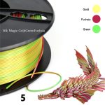 Silk Tri-Colors Coextrusion 3D Printer Filament 1Kg 1.75Mm Silk Gold-Green-Black Printing Plastic Rods 3D PLA Filament - 图片 9